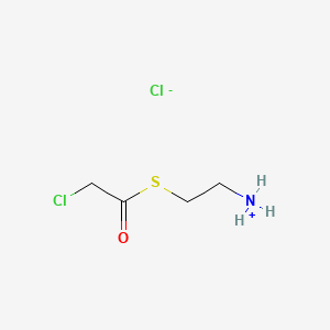 molecular formula C4H9Cl2NOS B13780139 Chlorothioacetic acid S-2-aminoethyl ester hydrochloride CAS No. 90587-64-7