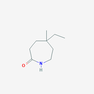 molecular formula C9H17NO B1378014 5-Ethyl-5-methylazepan-2-one CAS No. 140911-65-5