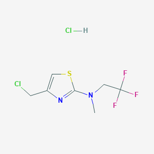 4-(chloromethyl)-N-methyl-N-(2,2,2-trifluoroethyl)-1,3-thiazol-2-amine hydrochloride