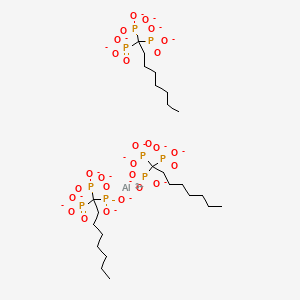 molecular formula C24H45AlO27P9-15 B13780227 Aluminum trioctyl triphosphonate 