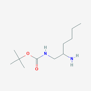 molecular formula C11H24N2O2 B1378025 tert-butyl N-(2-aminohexyl)carbamate CAS No. 1384430-32-3