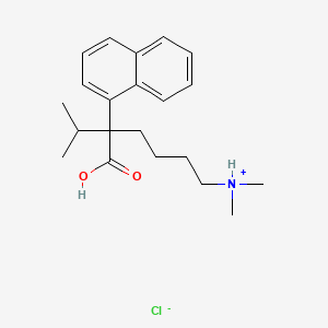 molecular formula C21H30ClNO2 B13780258 alpha-Isopropyl-alpha-(4-dimethylaminobutyl)-1-naphthylacetic acid hydrochloride CAS No. 6683-14-3