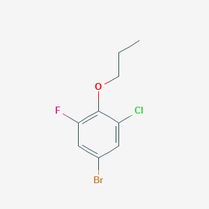 molecular formula C9H9BrClFO B1378026 5-Bromo-1-chloro-3-fluoro-2-propoxybenzene CAS No. 1820712-69-3