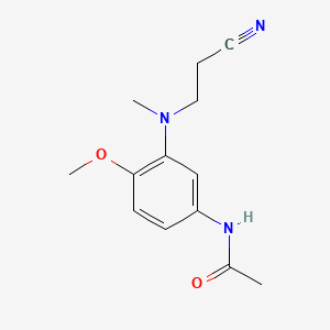 molecular formula C13H17N3O2 B13780332 Acetamide, N-[3-[(2-cyanoethyl)methylamino]-4-methoxyphenyl]- CAS No. 67940-00-5