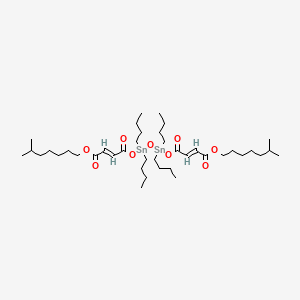 molecular formula C40H74O9Sn2 B13780378 Diisooctyl 4,4'-[(1,1,3,3-tetrabutyldistannoxane-1,3-diyl)bis(oxy)]bis[4-oxobut-2-EN-1-oate] CAS No. 68974-77-6