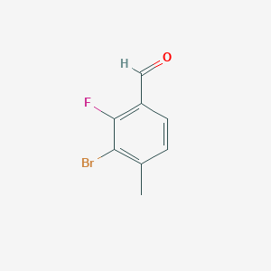 molecular formula C8H6BrFO B1378040 3-Bromo-2-fluoro-4-methylbenzaldehyde CAS No. 1373223-13-2