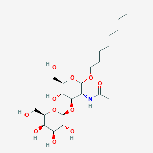 molecular formula C22H41NO11 B13780418 Octyl 2-acetamido-2-deoxy-3-O-(B-D-galactopyranosyl)-A-D-glucopyranoside 