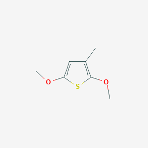 molecular formula C7H10O2S B13780470 2,5-Dimethoxy-3-methylthiophene CAS No. 75376-73-7
