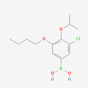 molecular formula C13H20BClO4 B1378050 3-Butoxy-5-chloro-4-isopropoxyphenylboronic acid CAS No. 1793003-79-8