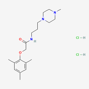 molecular formula C19H33Cl2N3O2 B13780508 N-[3-(4-methylpiperazin-1-yl)propyl]-2-(2,4,6-trimethylphenoxy)acetamide;dihydrochloride CAS No. 86746-05-6