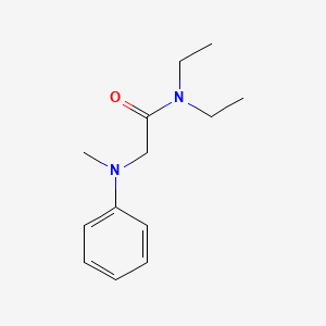 molecular formula C13H20N2O B13780514 Acetamide, N,N-diethyl-2-(N-methylanilino)- CAS No. 93087-88-8
