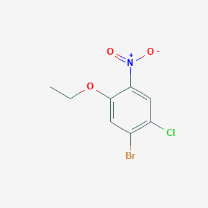 molecular formula C8H7BrClNO3 B1378052 1-Bromo-2-chloro-5-ethoxy-4-nitrobenzene CAS No. 1393442-06-2