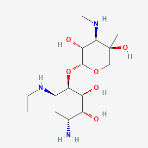 molecular formula C15H31N3O6 B13780545 1-N-Ethylgaramine Sulfate 