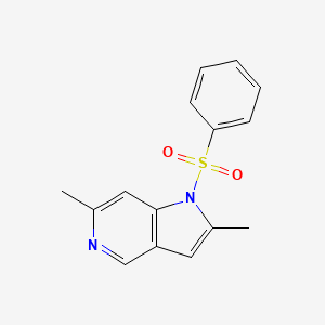 molecular formula C15H14N2O2S B1378055 1-Benzenesulfonyl-2,6-dimethyl-5-azaindole CAS No. 1427504-84-4