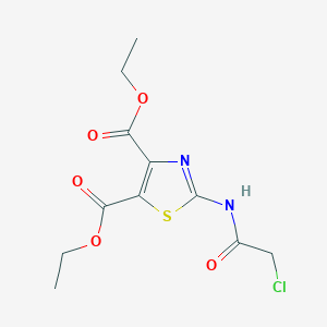 molecular formula C11H13ClN2O5S B13780565 Diethyl 2-chloroacetamidothiazole-4,5-dicarboxylate 