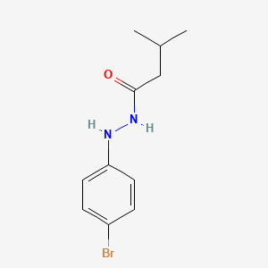 molecular formula C11H15BrN2O B13780567 N'-(4-bromophenyl)-3-methylbutanehydrazide CAS No. 74306-00-6