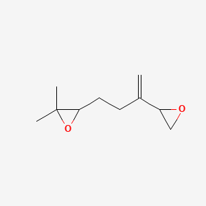 molecular formula C10H16O2 B13780623 Diepoxydihydromyrcene CAS No. 63869-17-0