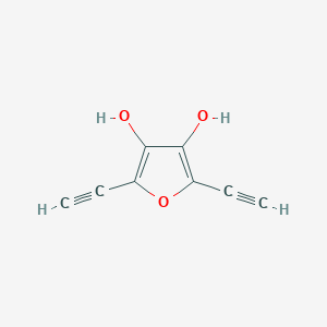 molecular formula C8H4O3 B13780627 2,5-Diethynylfuran-3,4-diol CAS No. 75609-59-5