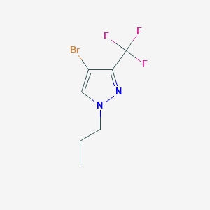 molecular formula C7H8BrF3N2 B1378067 4-Bromo-1-propyl-3-(trifluoromethyl)pyrazole CAS No. 1437794-44-9