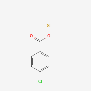 molecular formula C10H13ClO2Si B13780673 Benzoic acid, 4-chloro-, trimethylsilyl ester CAS No. 25436-27-5