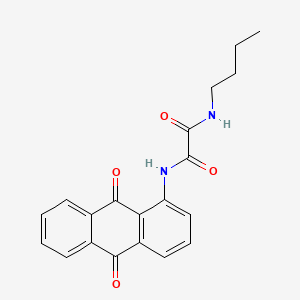 molecular formula C20H18N2O4 B13780677 Oxamide, N-(1-anthraquinonyl)-N'-butyl- CAS No. 92573-27-8
