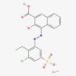 molecular formula C19H13CaClN2O6S B13780698 calcium;3-[(3-carboxy-2-oxidonaphthalen-1-yl)diazenyl]-5-chloro-4-ethylbenzenesulfonate CAS No. 67892-49-3