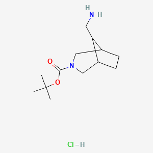 molecular formula C13H25ClN2O2 B1378070 8-Aminomethyl-3-Boc-3-azabicyclo[3.2.1]octane hydrochloride CAS No. 1408075-94-4