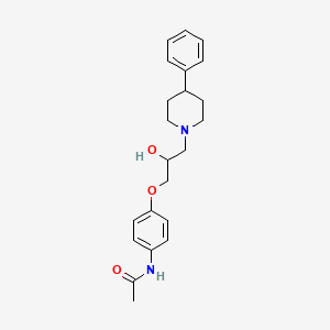 molecular formula C22H28N2O3 B13780719 N-(4-(2-Hydroxy-3-(4-phenyl-1-piperidinyl)propoxy)phenyl)acetamide CAS No. 64511-69-9
