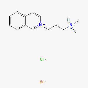 molecular formula C14H20BrClN2 B13780755 Isoquinolinium, 2-(3-(dimethylamino)propyl)-, bromide, hydrochloride CAS No. 64059-45-6
