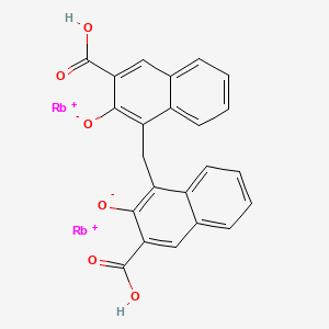 molecular formula C23H14O6Rb2 B13780756 Dirubidium 4,4'-methylenebis[3-hydroxy-2-naphthoate] CAS No. 68226-94-8