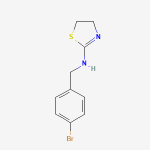 molecular formula C10H11BrN2S B13780808 Thiazolamine, 4,5-dihydro-N-((4-bromophenyl)methyl)- CAS No. 72239-31-7