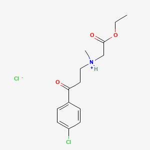molecular formula C14H19Cl2NO3 B13780817 Glycine, N-(3-(4-chlorophenyl)-3-oxopropyl)-N-methyl-, ethyl ester, hydrochloride CAS No. 85975-25-3