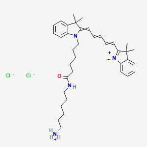molecular formula C38H54Cl2N4O B13780818 Cyanine5 amine 