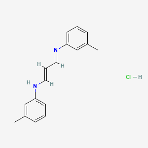 molecular formula C17H19ClN2 B13780829 N-[3-[(M-Tolyl)amino]allylidene]-M-toluidine monohydrochloride CAS No. 68460-09-3