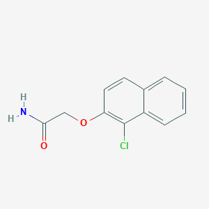 molecular formula C12H10ClNO2 B13780836 Acetamide, 2-[(1-chloro-2-naphthalenyl)oxy]- CAS No. 91961-41-0