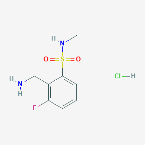 2-(aminomethyl)-3-fluoro-N-methylbenzene-1-sulfonamide hydrochloride