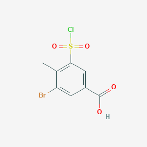 3-Bromo-5-(chlorosulfonyl)-4-methylbenzoic acid