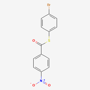 molecular formula C13H8BrNO3S B13780860 S-(4-bromophenyl) 4-nitrobenzenecarbothioate CAS No. 6631-85-2