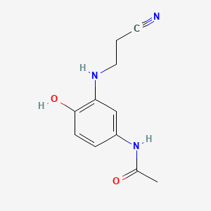 molecular formula C11H13N3O2 B13780908 Acetamide, N-[3-[(2-cyanoethyl)amino]-4-hydroxyphenyl]- CAS No. 67905-63-9