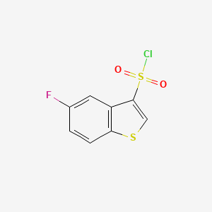 molecular formula C8H4ClFO2S2 B1378091 5-氟-1-苯并噻吩-3-磺酰氯 CAS No. 1421602-23-4