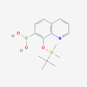 molecular formula C15H22BNO3Si B1378093 {8-[(Tert-butyldimethylsilyl)oxy]quinolin-7-yl}boronic acid CAS No. 1486485-32-8