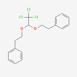 molecular formula C18H19Cl3O2 B13780934 Trichloracetaldehyde di(phenylethyl)acetal CAS No. 68171-30-2