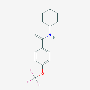 molecular formula C15H18F3NO B13780944 N-[1-[4-(trifluoromethoxy)phenyl]ethenyl]cyclohexanamine 