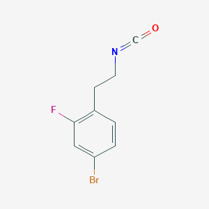 molecular formula C9H7BrFNO B1378101 4-Bromo-2-fluoro-1-(2-isocyanatoethyl)benzene CAS No. 1384427-62-6