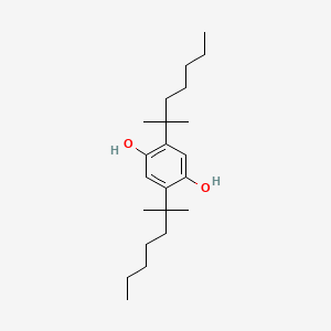 molecular formula C22H38O2 B13781010 2,5-Bis(2-methylheptan-2-yl)benzene-1,4-diol 