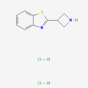 molecular formula C10H12Cl2N2S B1378104 2-(Azetidin-3-yl)-1,3-benzothiazole dihydrochloride CAS No. 1384429-73-5