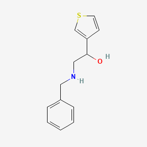 molecular formula C13H15NOS B1378105 2-(Benzylamino)-1-(thiophen-3-yl)ethan-1-ol CAS No. 1384430-40-3