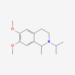 molecular formula C15H23NO2 B13781058 (S)-1,2,3,4-Tetrahydro-6,7-dimethoxy-1-methyl-2-(1-methylethyl)isoquinoline CAS No. 65492-85-5