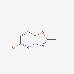 molecular formula C7H5BrN2O B1378106 5-Bromo-2-methyl-[1,3]oxazolo[4,5-b]pyridine CAS No. 1196155-00-6