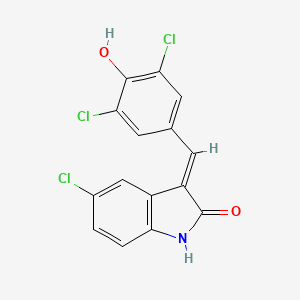 molecular formula C15H8Cl3NO2 B13781078 Pkr inhibitor,negative control 